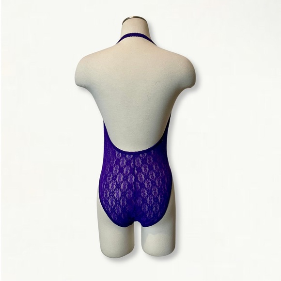 Vintage 1970s Frederick’s of Hollywood Purple Lace Lingerie Bodysuit Size Large - Picture 6 of 14